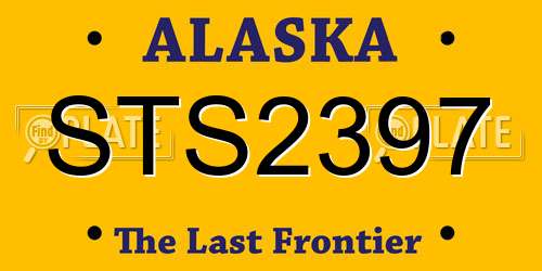 STS2397 Alaska License Plate