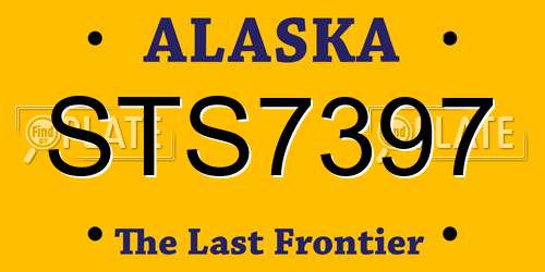 STS7397 Alaska License Plate