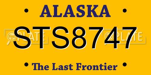 STS8747 Alaska License Plate