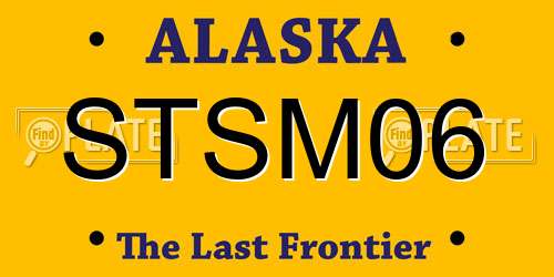 STSM06 Alaska License Plate