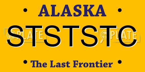STSTSTC Alaska License Plate
