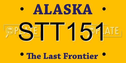 STT151 Alaska License Plate