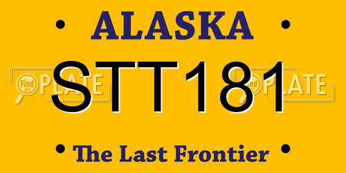 STT181 Alaska License Plate