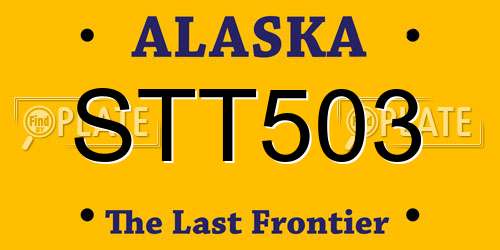 STT503 Alaska License Plate