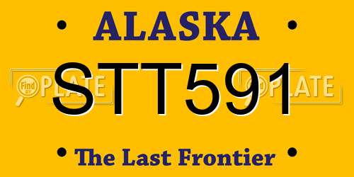 STT591 Alaska License Plate