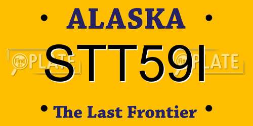 STT59I Alaska License Plate
