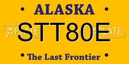 STT80E Alaska License Plate