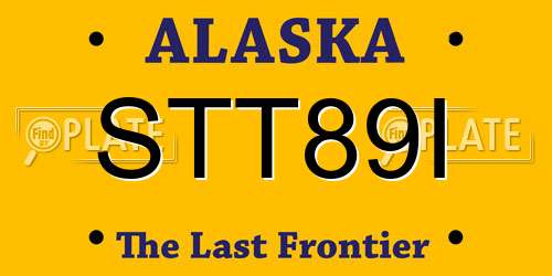STT89I Alaska License Plate