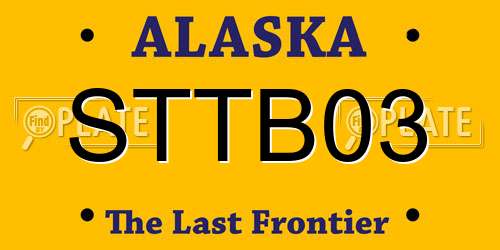 STTB03 Alaska License Plate