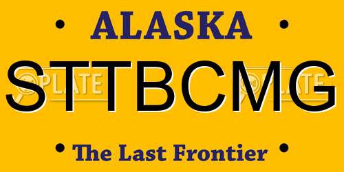 STTBCMG Alaska License Plate