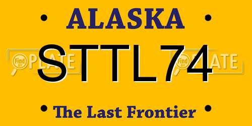 STTL74 Alaska License Plate
