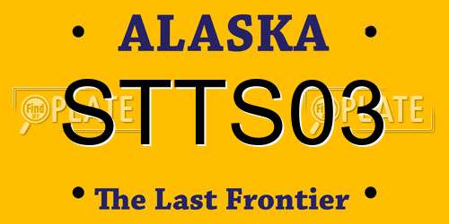 STTS03 Alaska License Plate