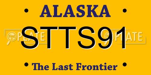 STTS91 Alaska License Plate