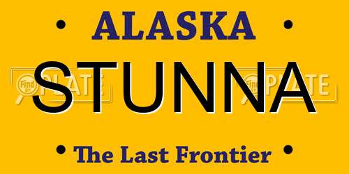 STUNNA Alaska License Plate