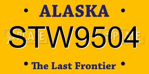 STW9504 Alaska License Plate