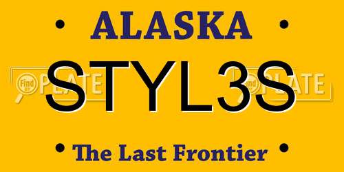 STYL3S Alaska License Plate