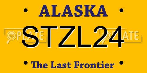 STZL24 Alaska License Plate