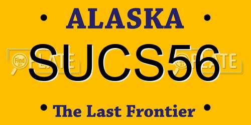SUCS56 Alaska License Plate