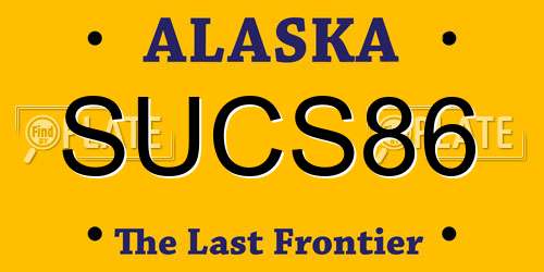 SUCS86 Alaska License Plate