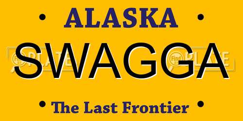 SWAGGA Alaska License Plate