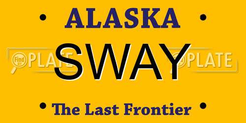 SWAY Alaska License Plate