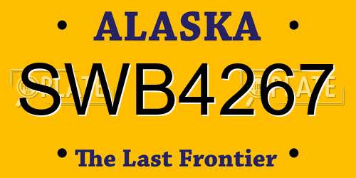 SWB4267 Alaska License Plate