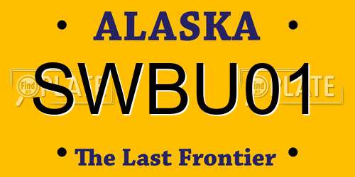 SWBU01 Alaska License Plate