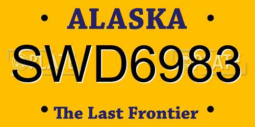 SWD6983 Alaska License Plate