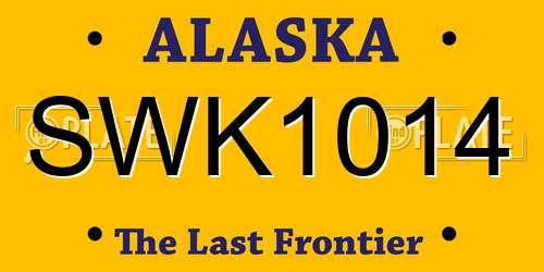 SWK1014 Alaska License Plate