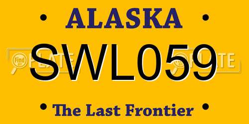 SWL059 Alaska License Plate