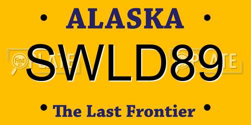 SWLD89 Alaska License Plate