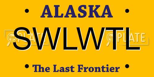 SWLWTL Alaska License Plate