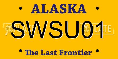 SWSU01 Alaska License Plate