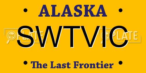 SWTVIC Alaska License Plate