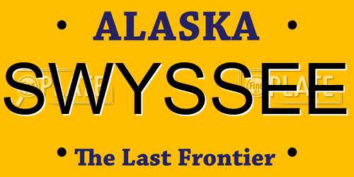 SWYSSEE Alaska License Plate