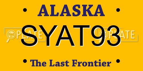 SYAT93 Alaska License Plate