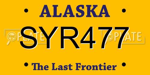 SYR477 Alaska License Plate