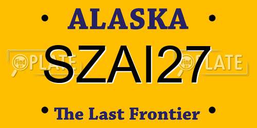 SZAI27 Alaska License Plate