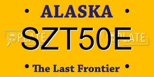 SZT50E Alaska License Plate