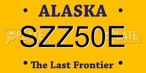SZZ50E Alaska License Plate