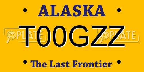 T00GZZ Alaska License Plate
