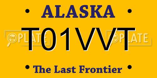 T01VVT Alaska License Plate