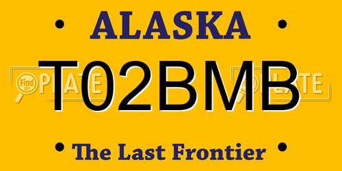 T02BMB Alaska License Plate