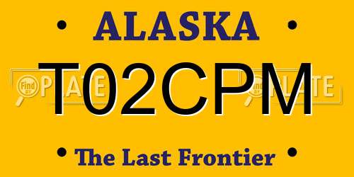 T02CPM Alaska License Plate