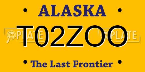 T02ZOO Alaska License Plate