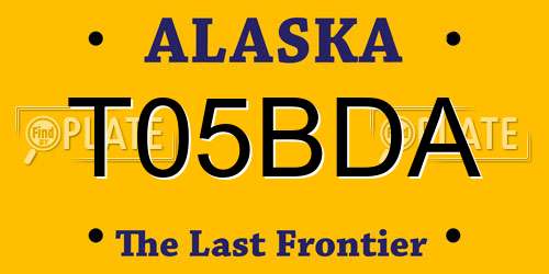 T05BDA Alaska License Plate