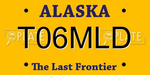 T06MLD Alaska License Plate