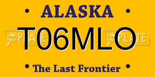 T06MLO Alaska License Plate