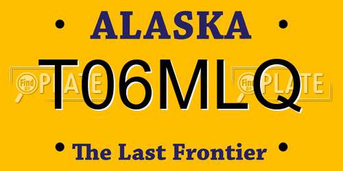 T06MLQ Alaska License Plate