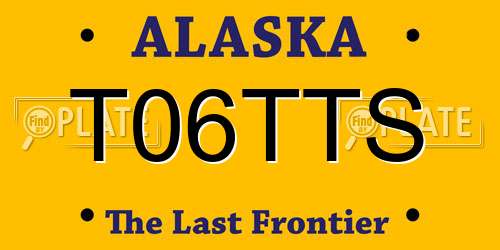T06TTS Alaska License Plate